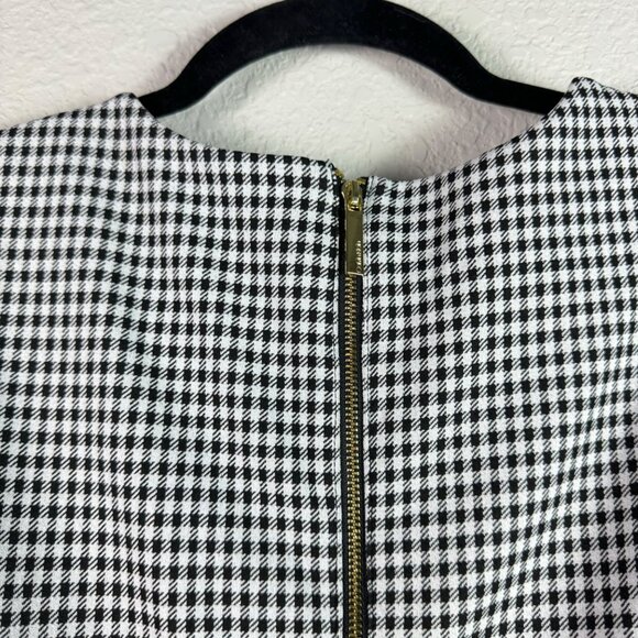 Calvin Klein Womens Houndstooth Mermaid Pencil Midi Dress Size 8 - Picture 6 of 12